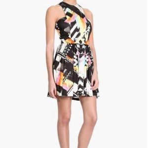Balmain printed silk jersey mini dress